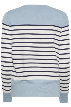 M&Co Womens M&Co Blue & White Stripe Jumper