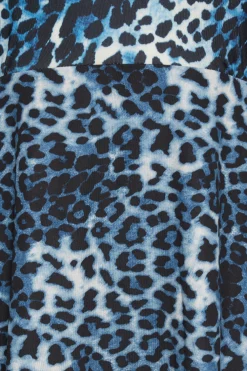 M&Co Womens M&Co Blue Animal Print Midi Dress