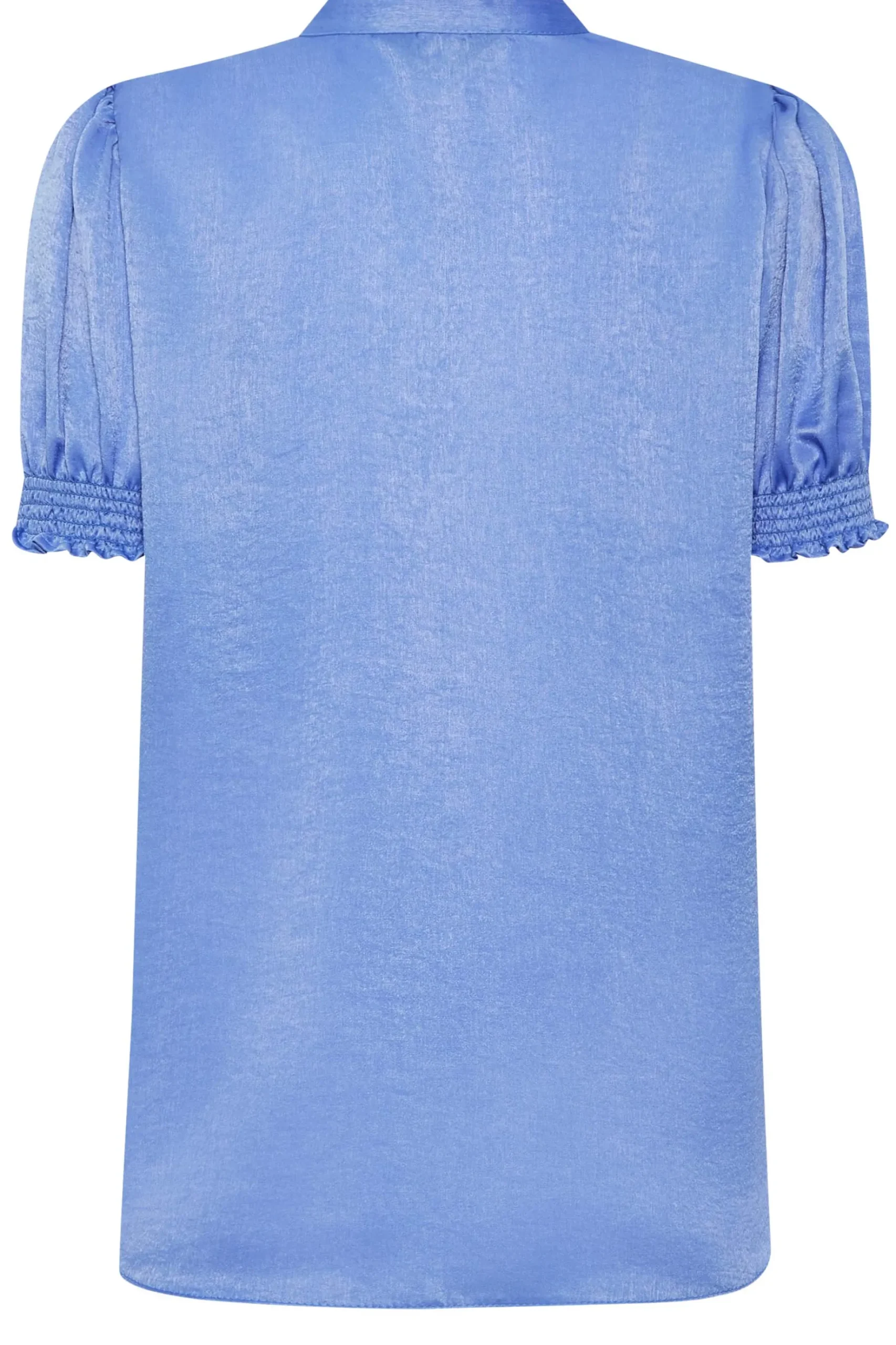 M&Co Womens M&Co Blue Frill Satin Blouse
