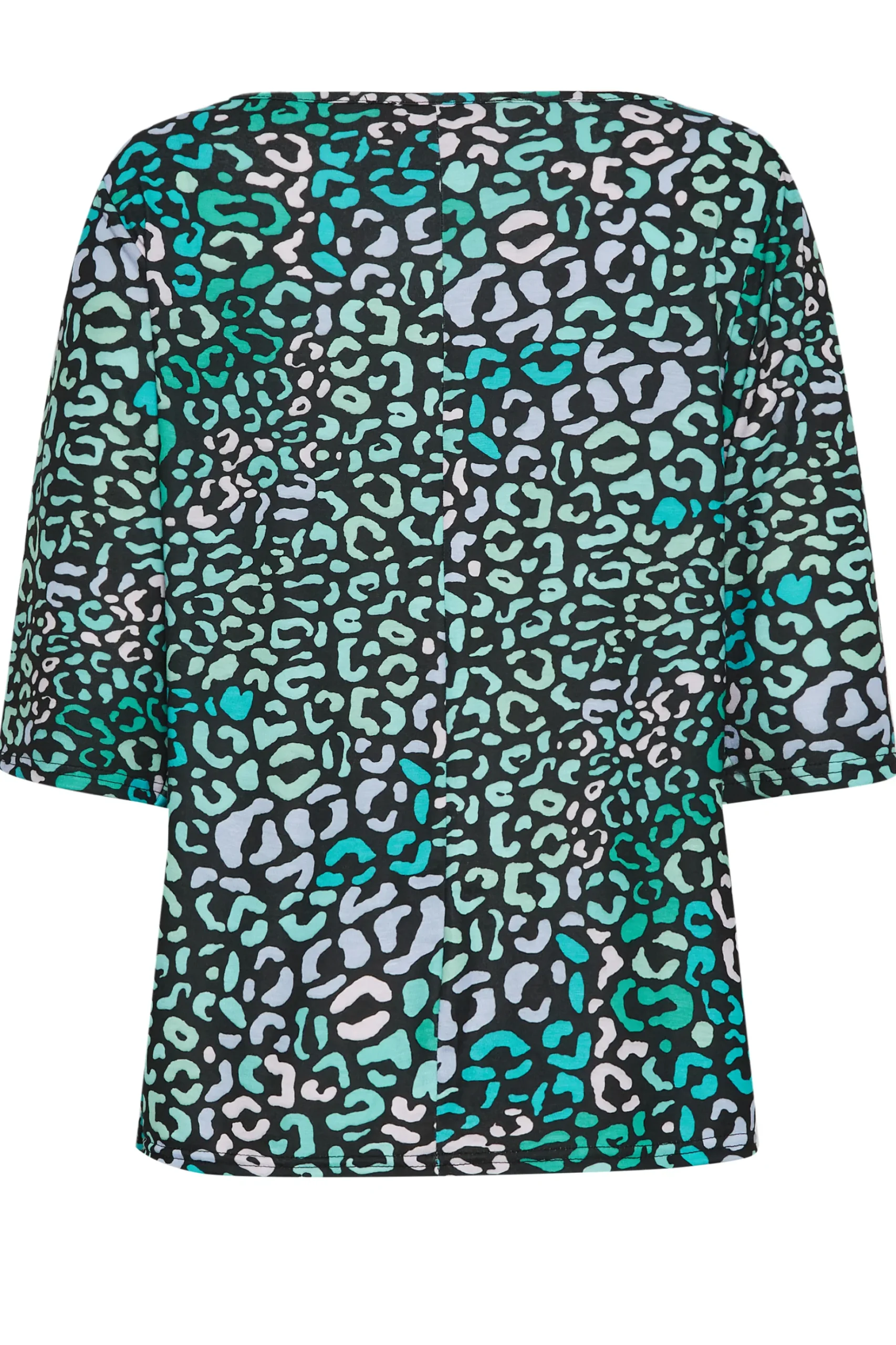 M&Co Womens M&Co Blue Leopard Print Tie Front Top