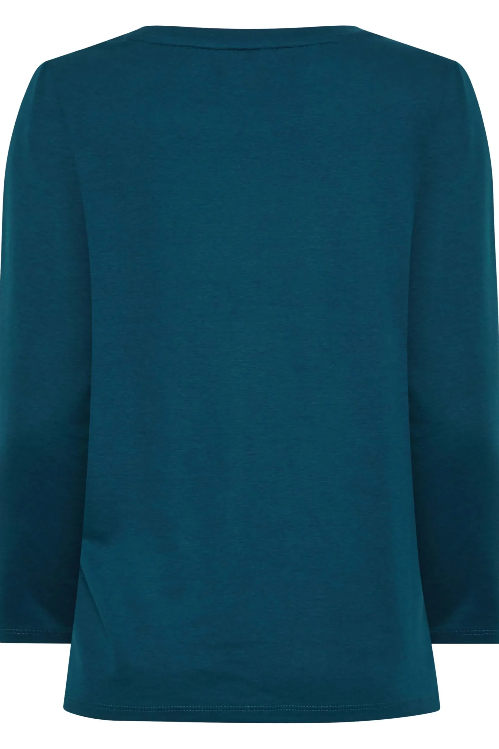 M&Co Womens M&Co Blue Long Sleeve Cotton Blend Top