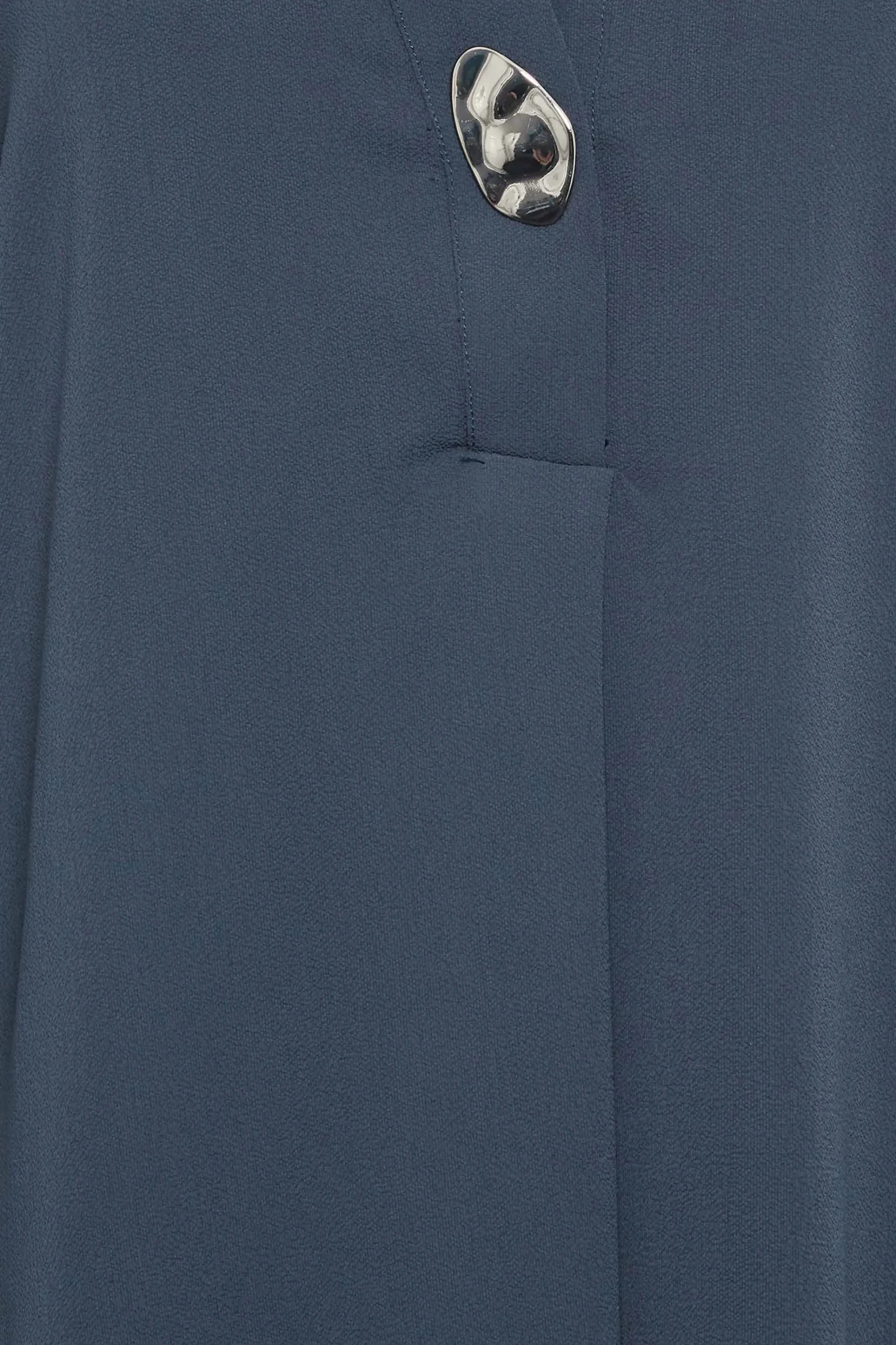 M&Co Womens M&Co Blue Long Sleeve Button Blouse