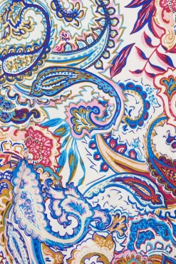 M&Co Womens M&Co Blue Paisley Print Halter Neck Blouse