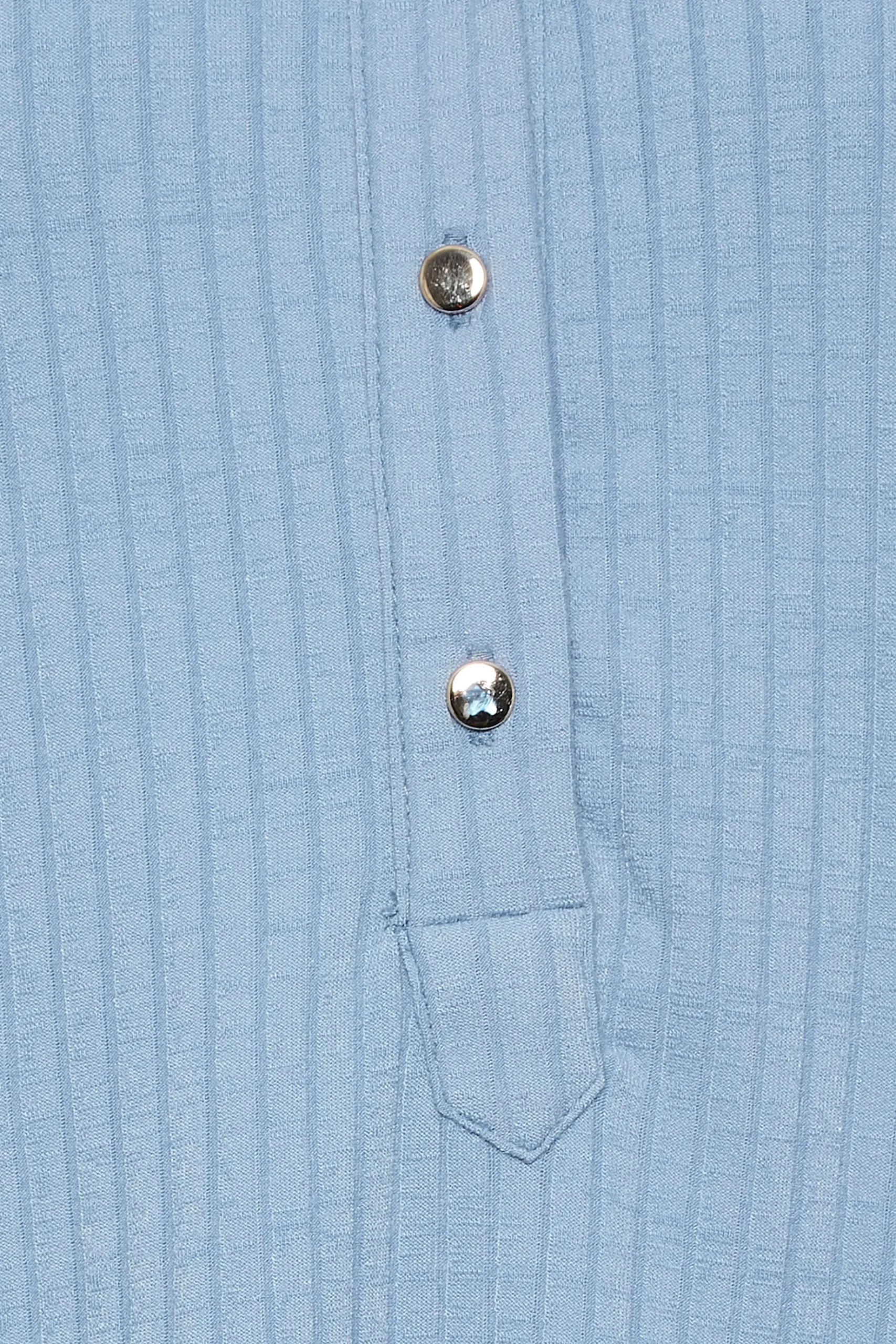M&Co Womens M&Co Blue Ribbed V-Neck Shirt