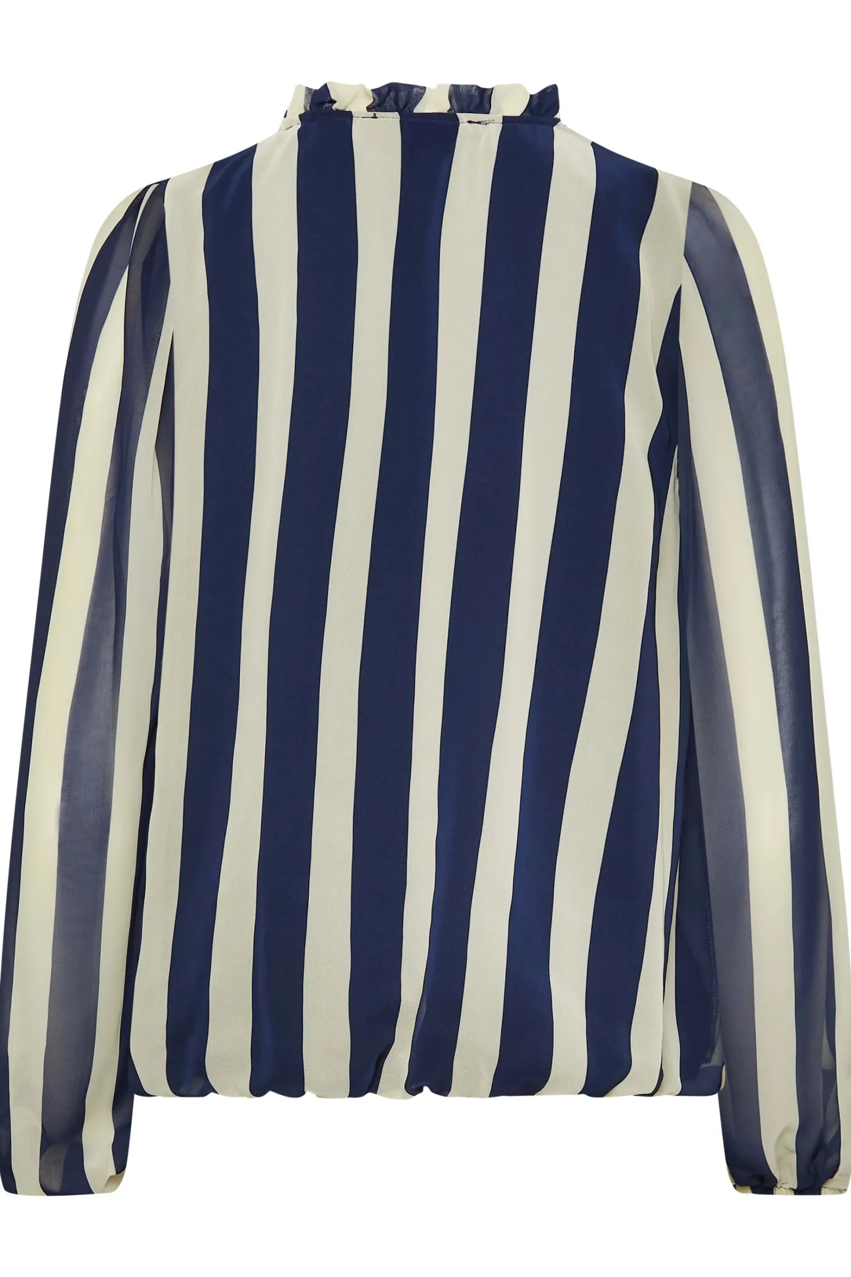 M&Co Womens M&Co Blue Stripe Tie Neck Blouse
