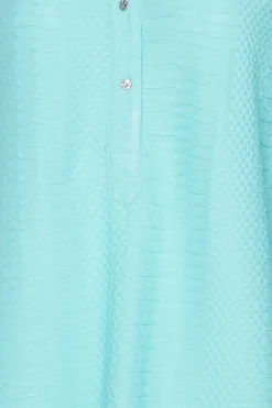 M&Co Womens M&Co Blue Textured Placket Shirt