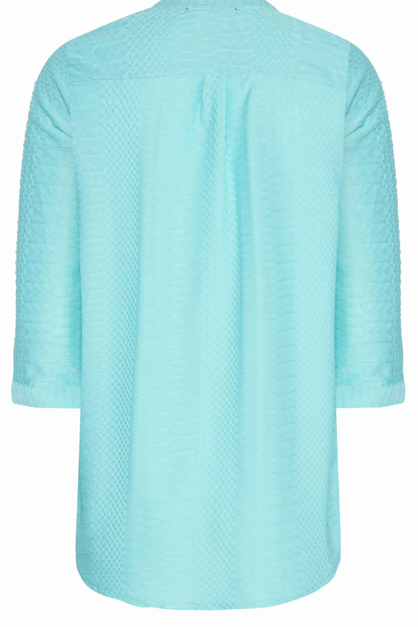 M&Co Womens M&Co Blue Textured Placket Shirt