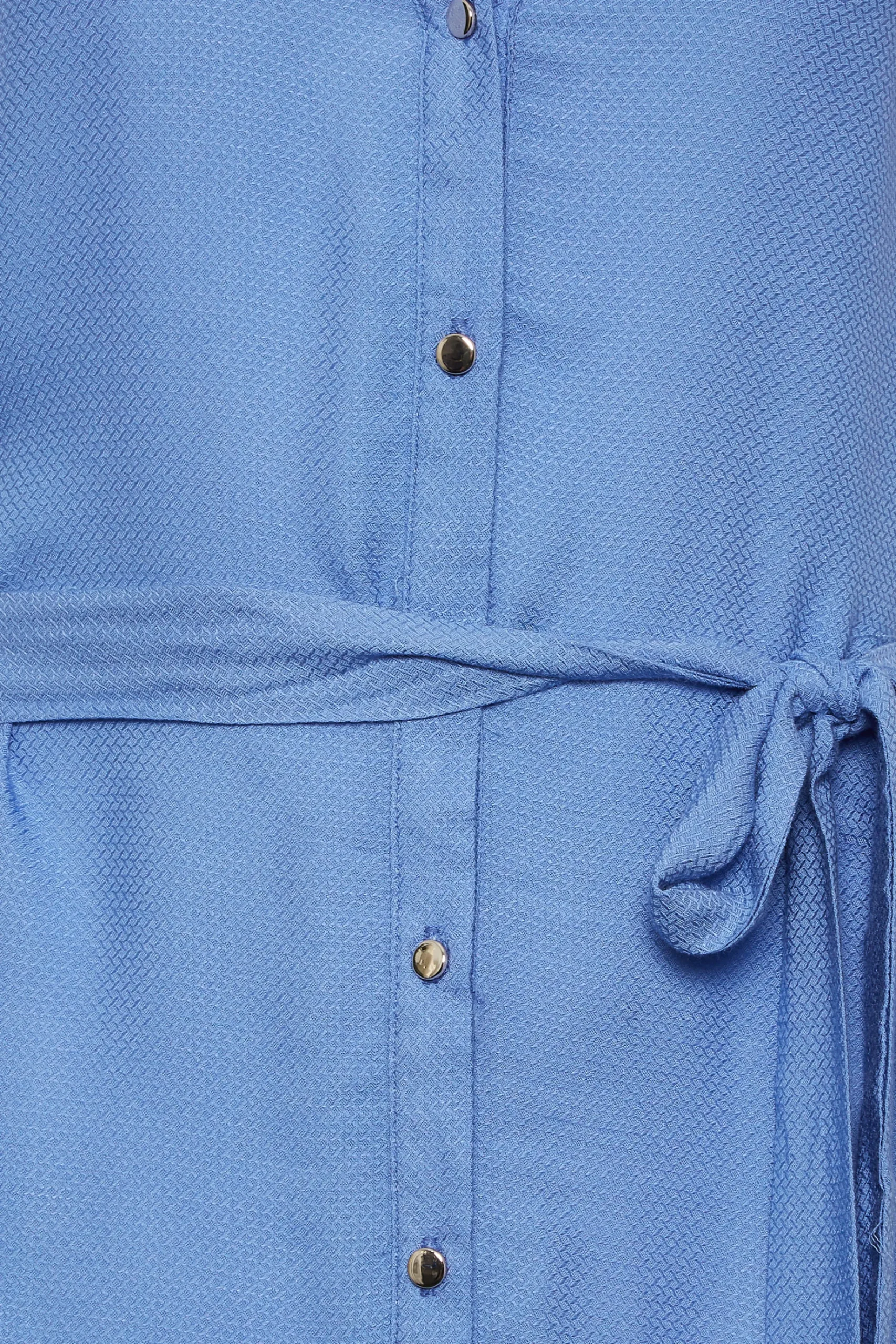 M&Co Womens M&Co Blue Tie Waist Blouse