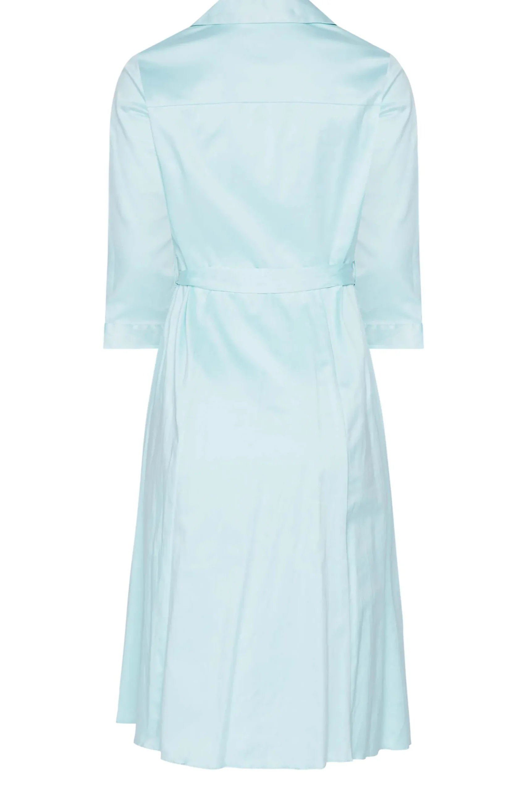 M&Co Womens M&Co Blue Tie Waist Cotton Shirt Dress