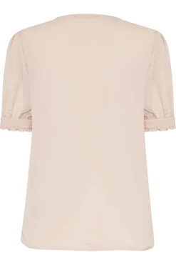 M&Co Womens M&Co Blush Pink Frill Front Blouse