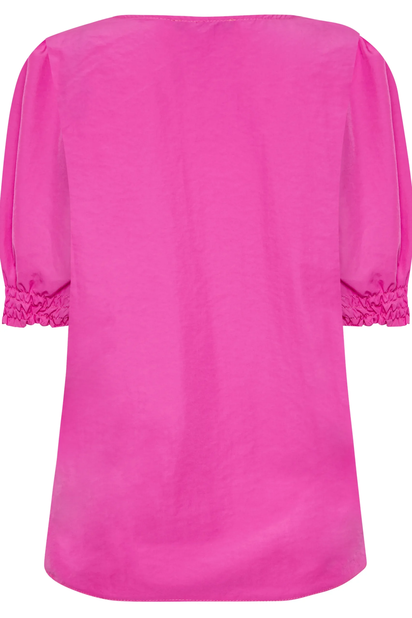 M&Co Womens M&Co Bright Pink Frill Front Blouse