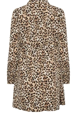 M&Co Womens M&Co Brown Animal Print Tie Waist Tunic Shirt