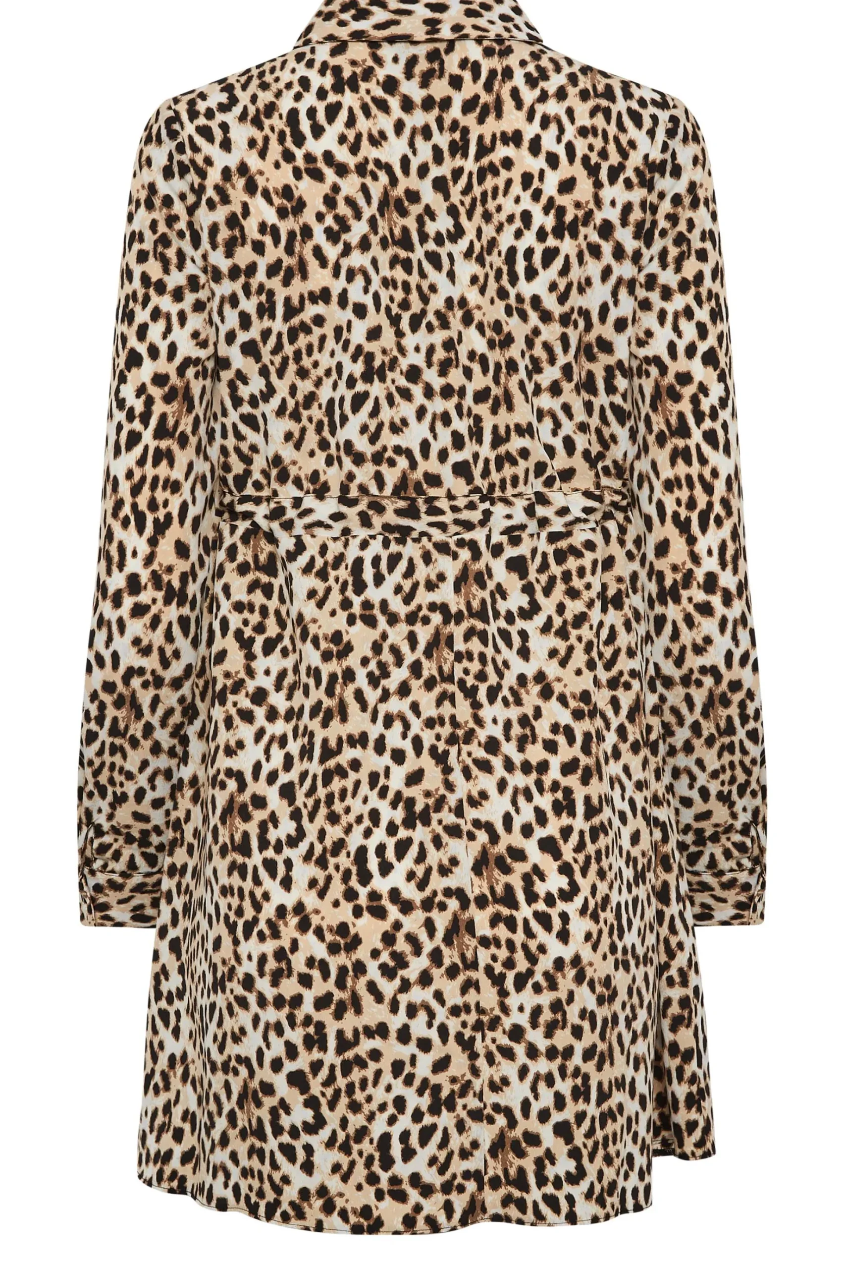 M&Co Womens M&Co Brown Animal Print Tie Waist Tunic Shirt