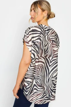 M&Co Womens M&Co Brown Animal Print Shirt