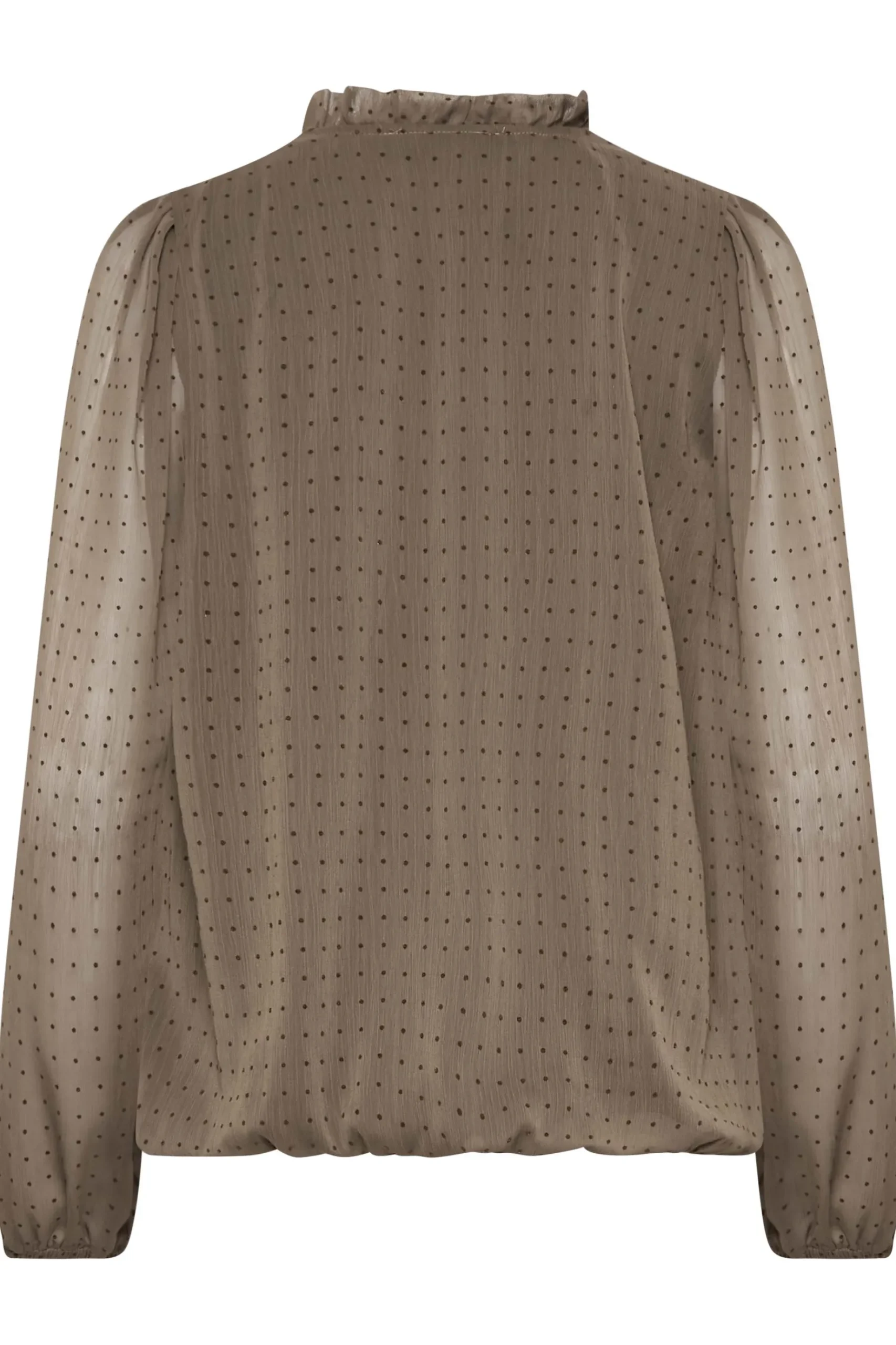 M&Co Womens M&Co Brown Dobby Tie Neck Blouse