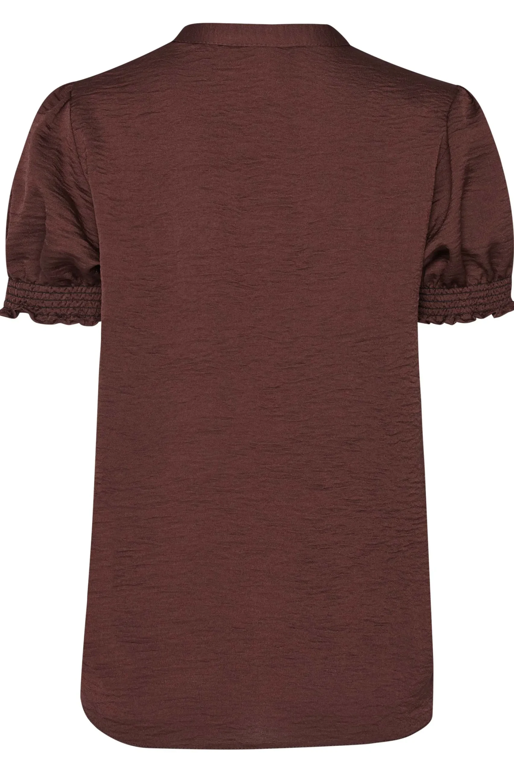 M&Co Womens M&Co Brown Frill Satin Blouse