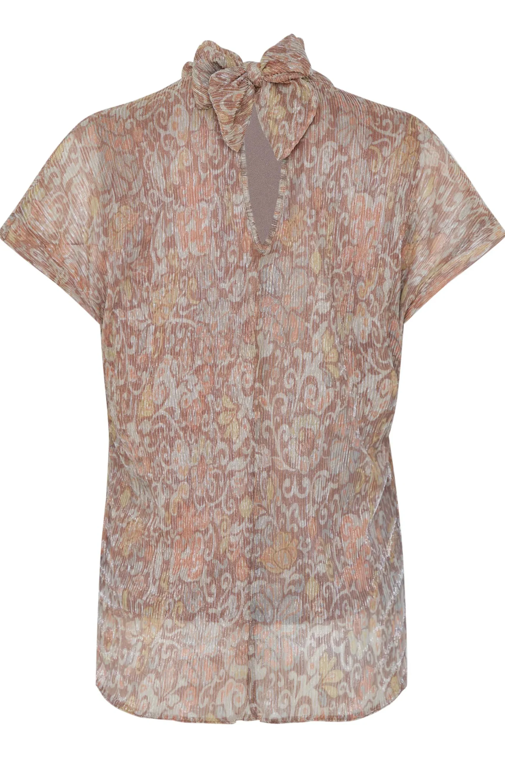 M&Co Womens M&Co Brown Paisley Print Glitter Blouse