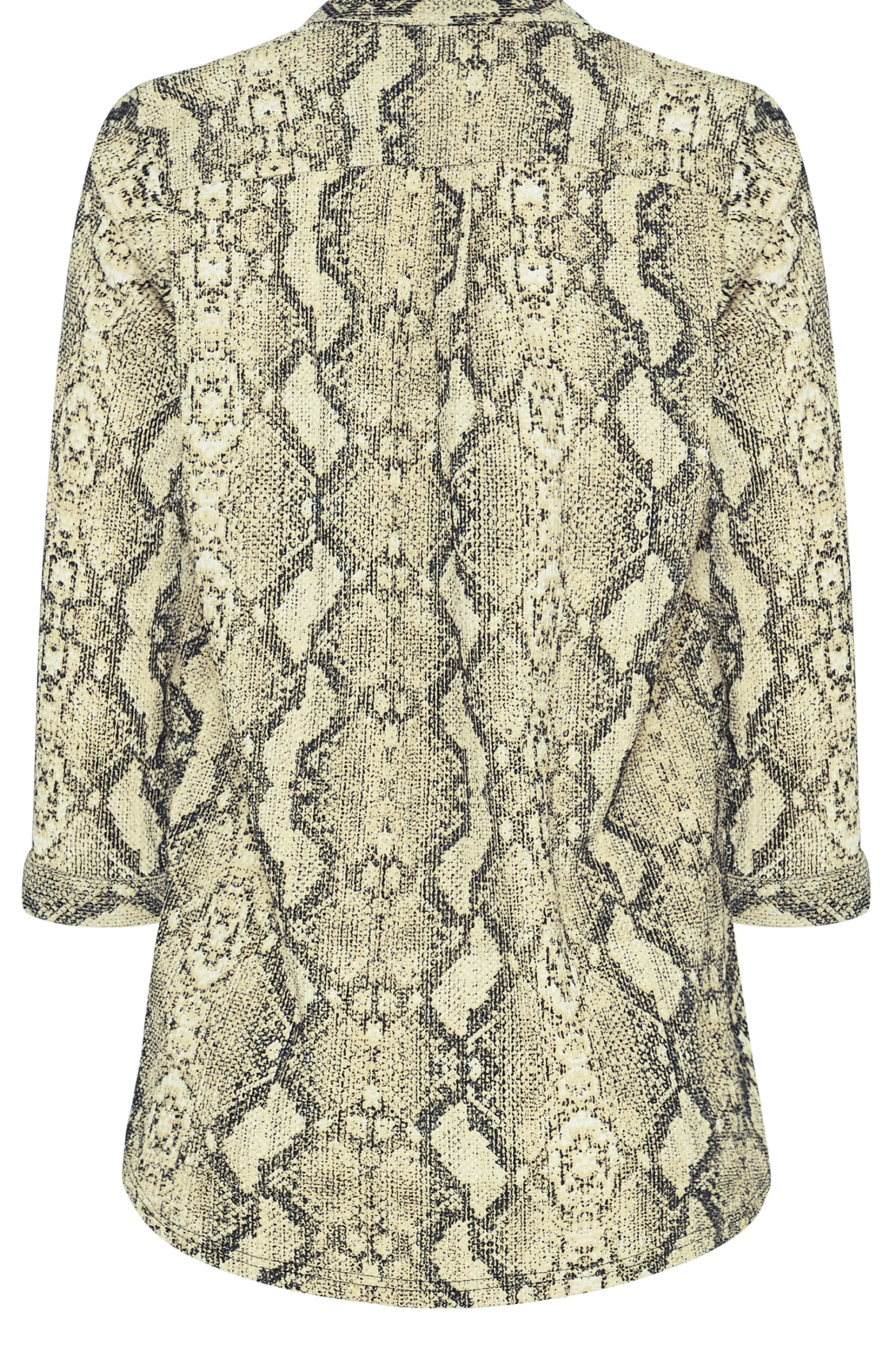 M&Co Womens M&Co Brown Snake Print Half Placket Shirt