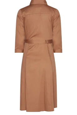 M&Co Womens M&Co Brown Tie Waist Shirt Dress