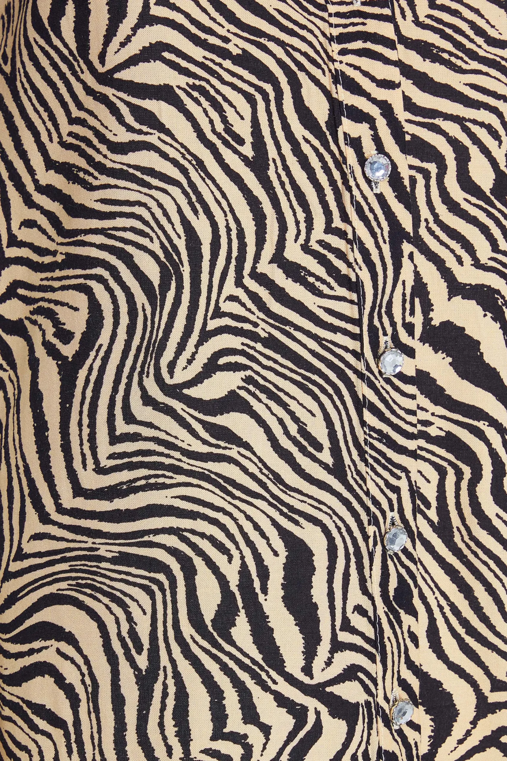M&Co Womens M&Co Brown Zebra Print Shirt