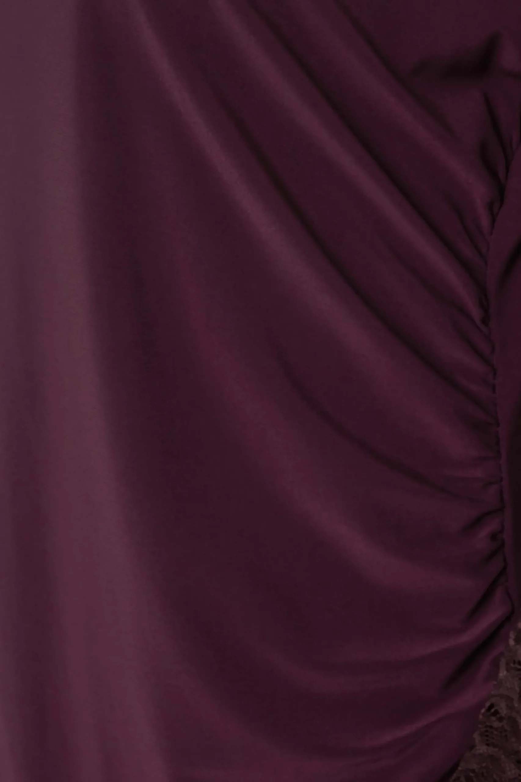 M&Co Womens M&Co Burgundy Red Lace Long Sleeve Top