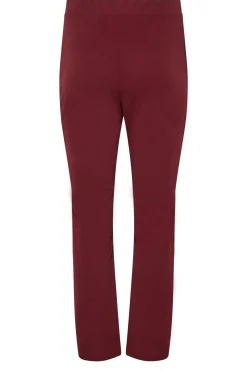 M&Co Womens M&Co Burgundy Red Stretch Tapered Trousers
