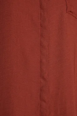M&Co Womens M&Co Burnt Orange Button Through Pocket Shirt