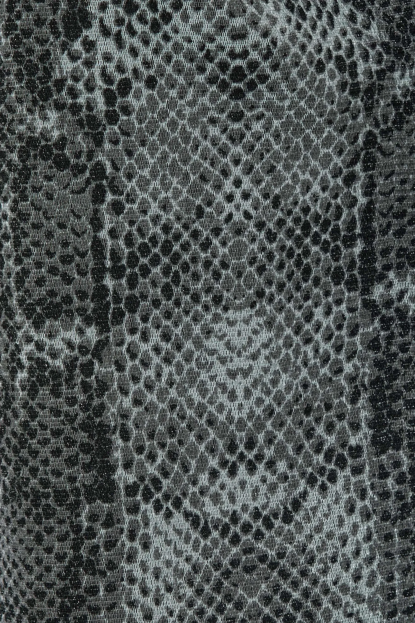 M&Co Womens M&Co Charcoal Grey Snake Print Keyhole Blouse