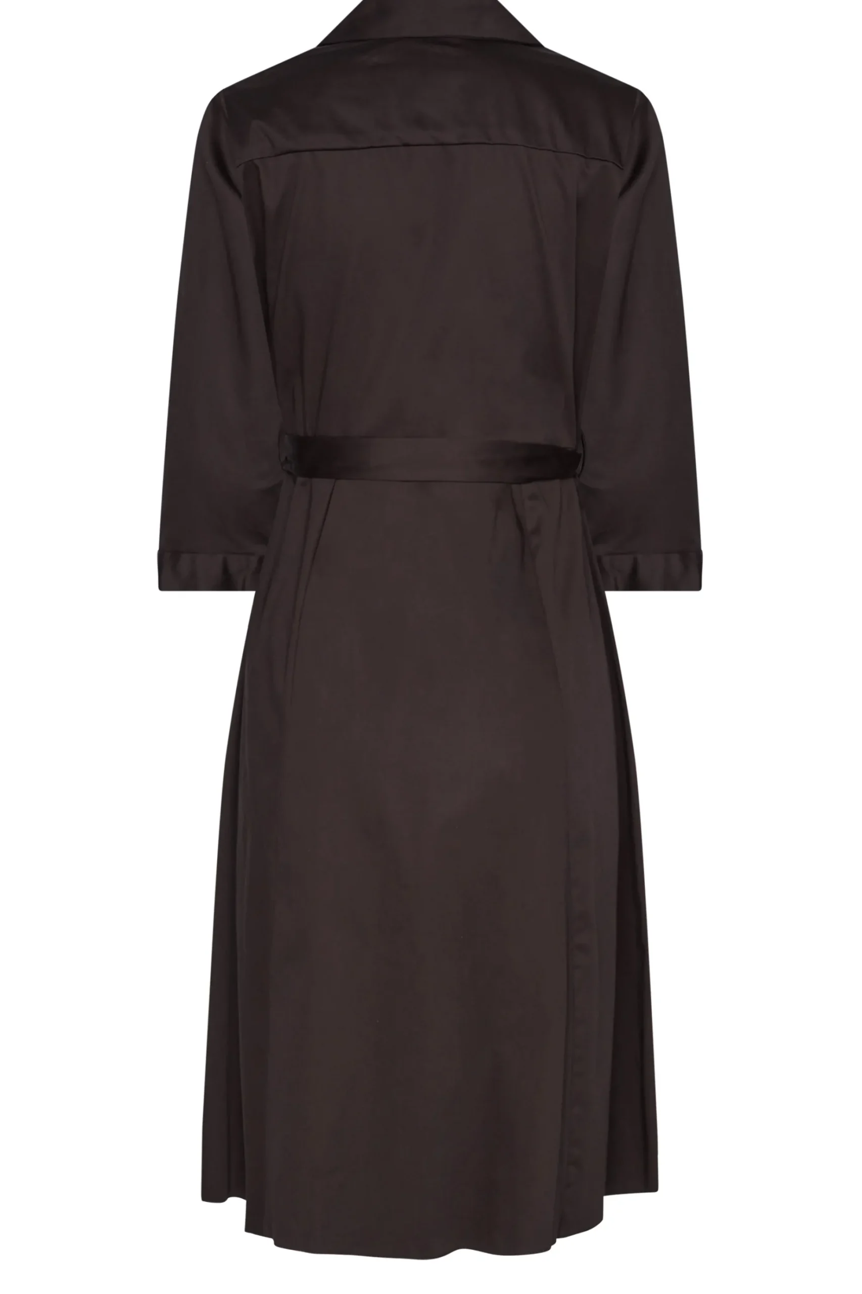 M&Co Womens M&Co Chocolate Brown Tie Waist Shirt Dress