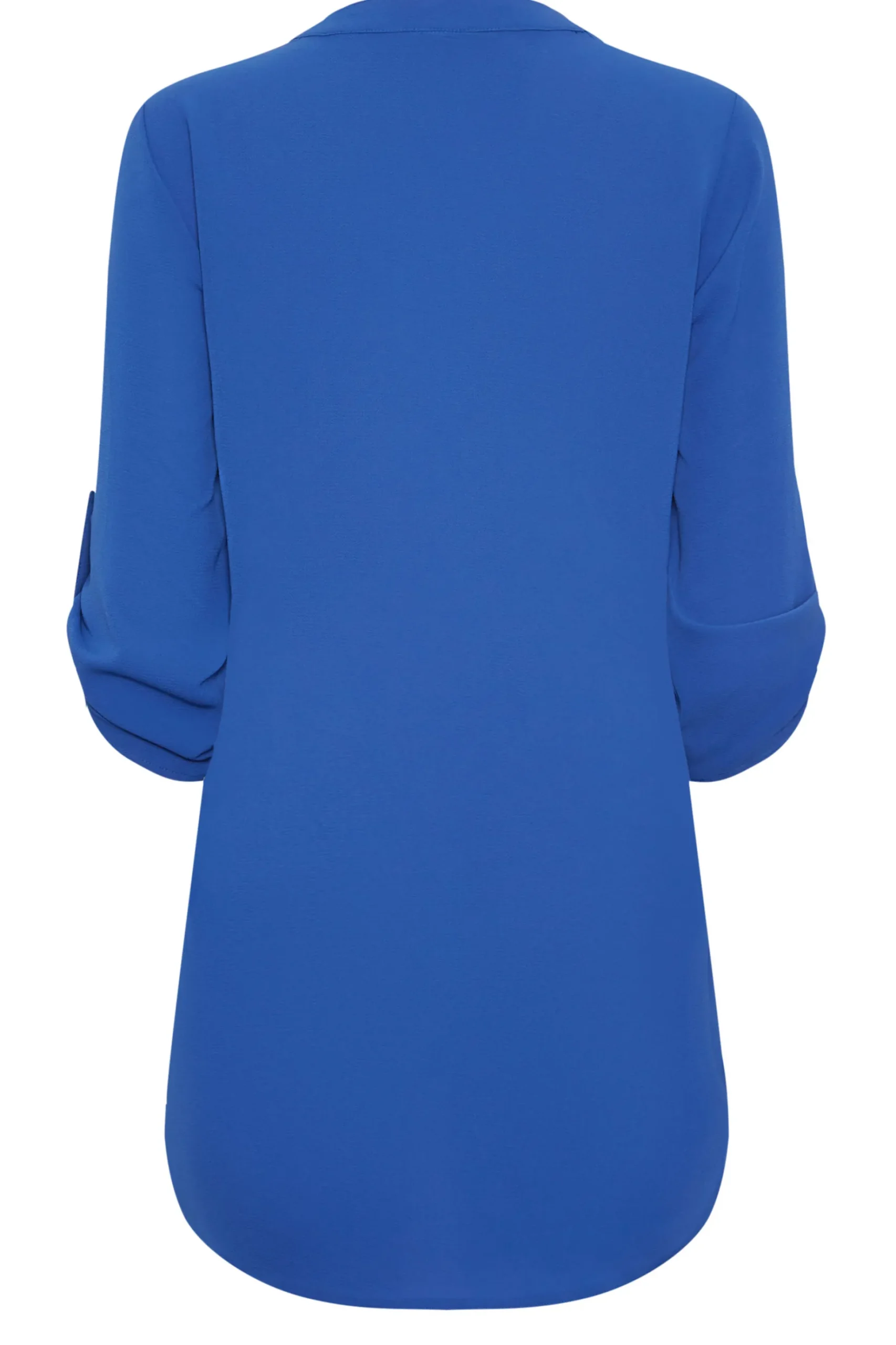 M&Co Womens M&Co Cobalt Blue Statement Button Tab Sleeve Shirt