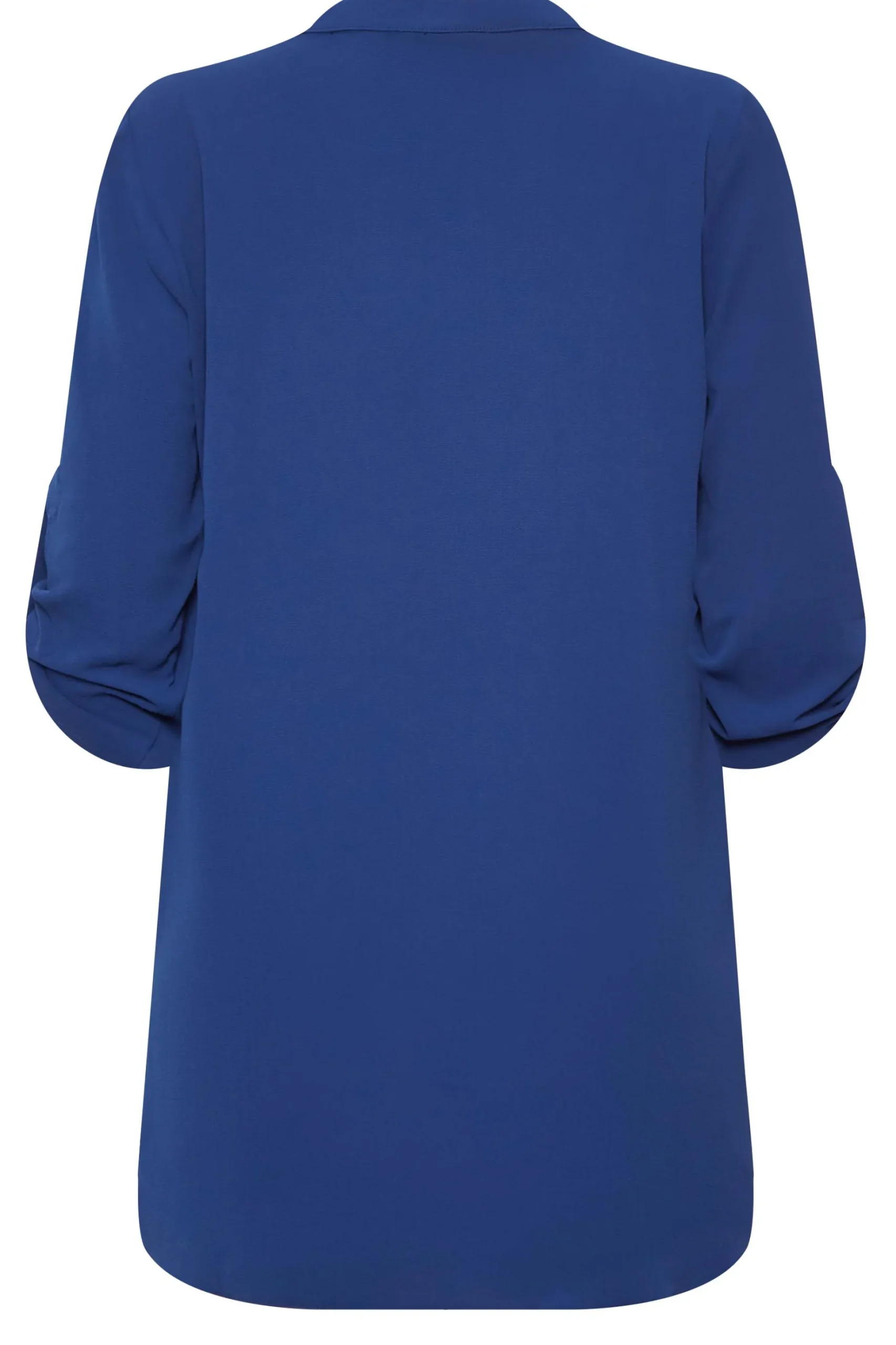 M&Co Womens M&Co Cobalt Blue Long Sleeve Button Blouse