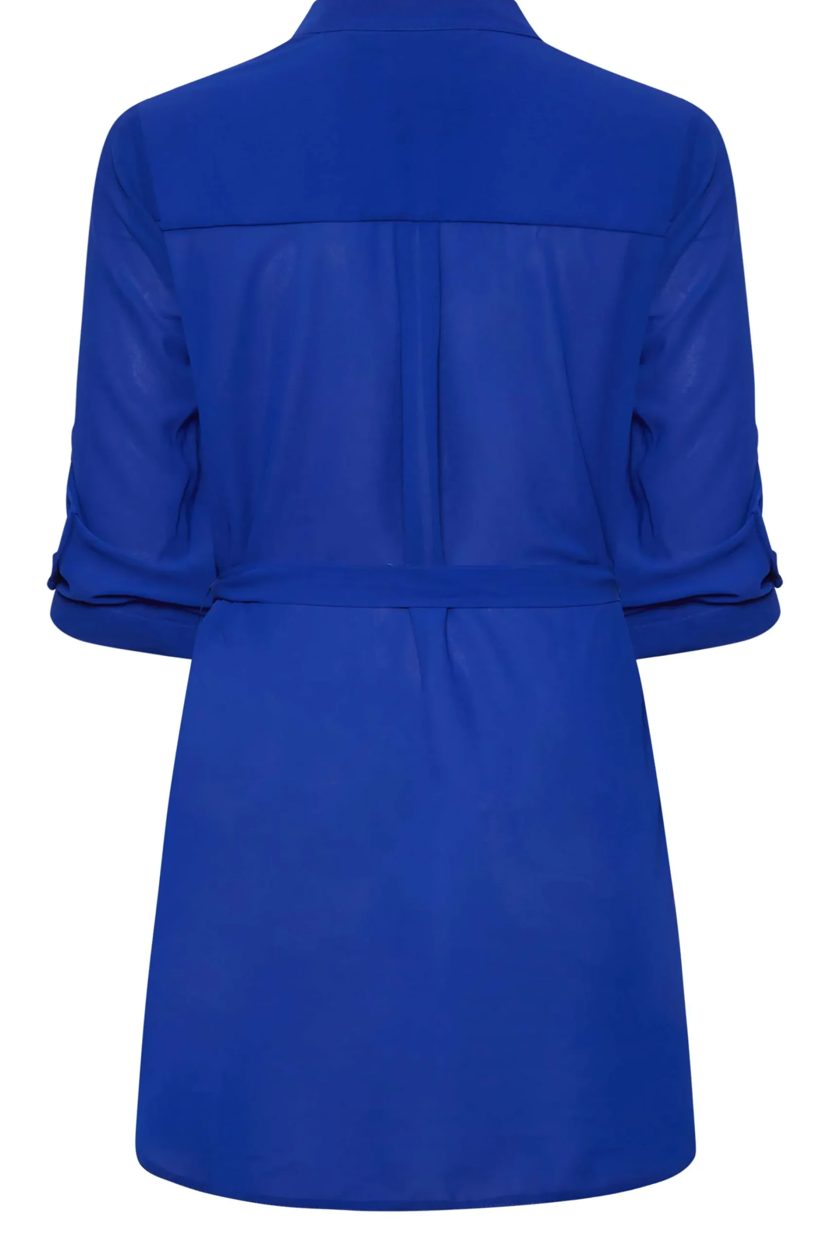 M&Co Womens M&Co Cobalt Blue Tie Waist Blouse