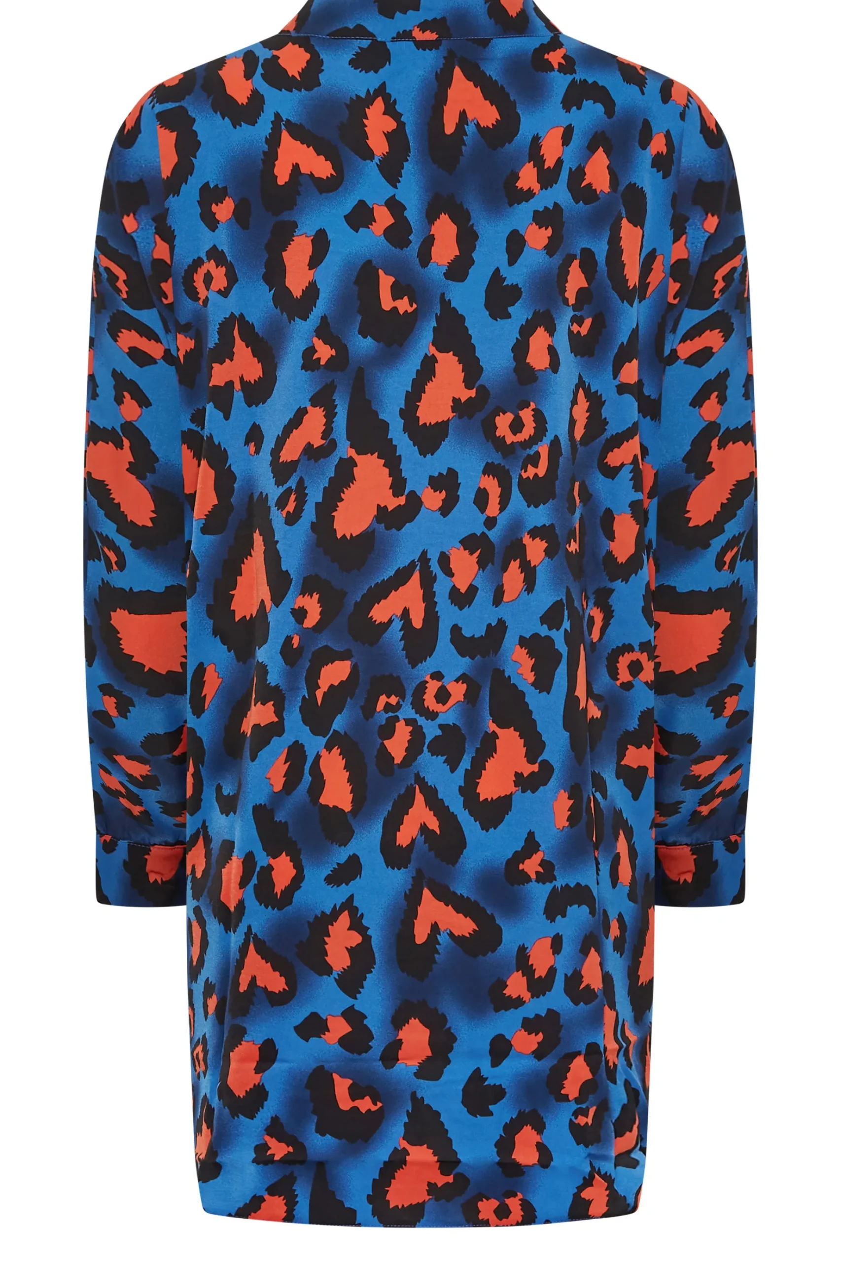M&Co Womens M&Co Cobalt Blue Leopard Print Blouse