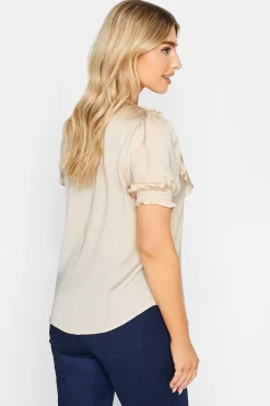 M&Co Womens M&Co Cream Frill Front Blouse