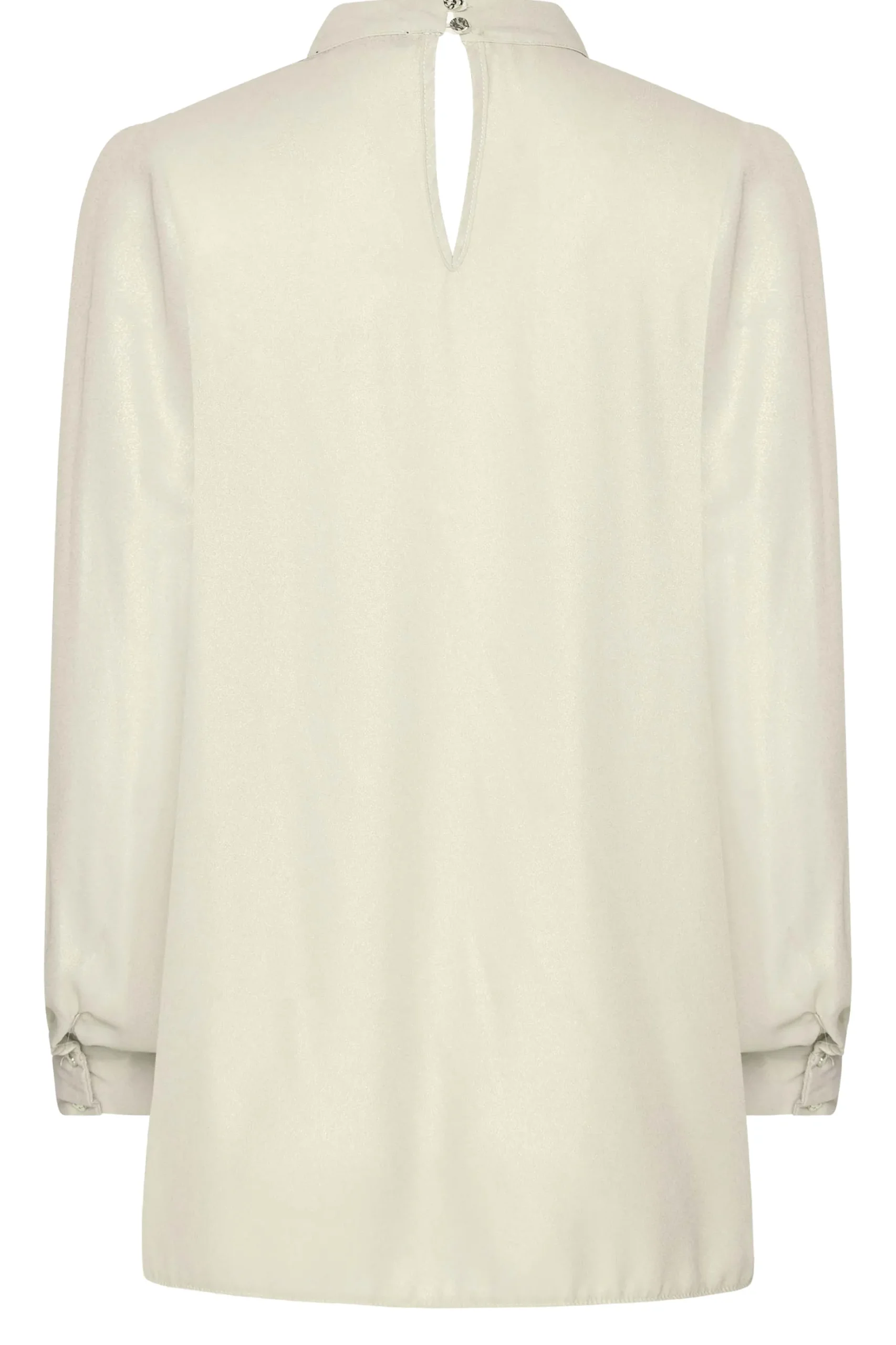 M&Co Womens M&Co Cream Keyhole Back High Neck Blouse