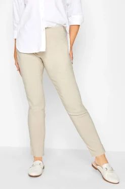 M&Co Womens M&Co Cream Stretch Bengaline Trousers