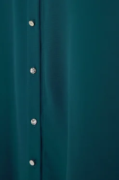 M&Co Womens M&Co Dark Blue Button Down Tunic Shirt