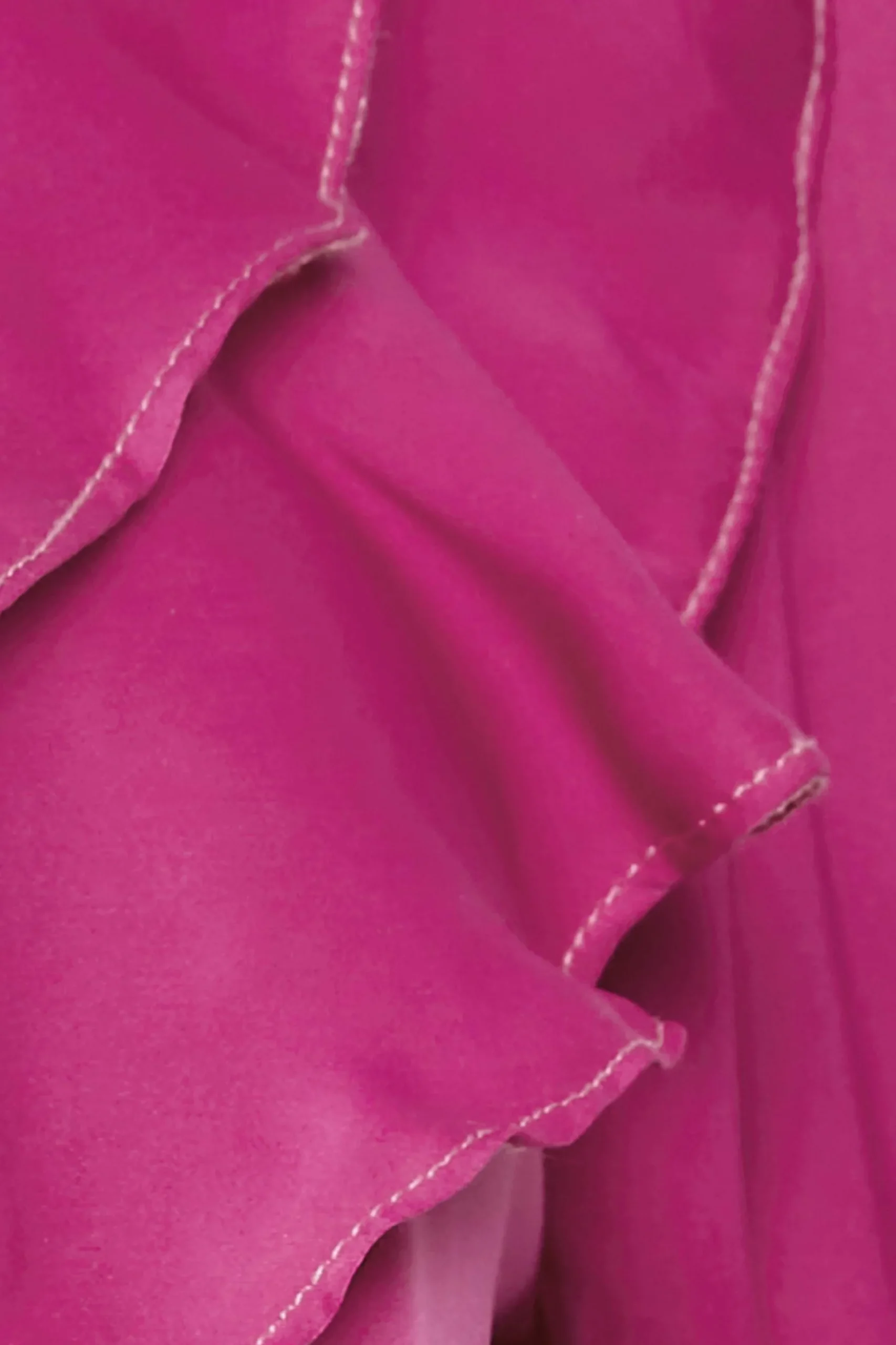 M&Co Womens M&Co Dark Pink Frill Front Blouse