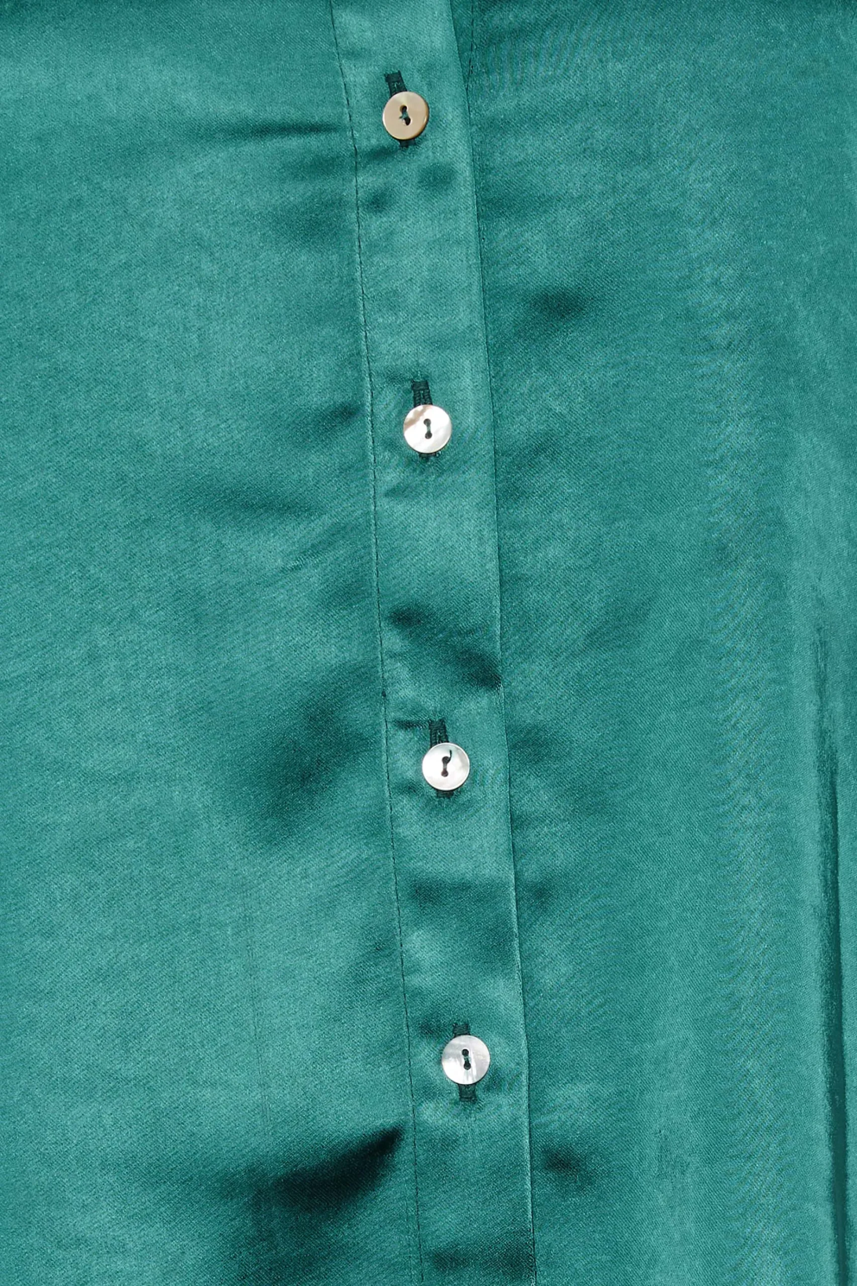 M&Co Womens M&Co Emerald Green Satin Shirt