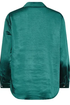 M&Co Womens M&Co Emerald Green Satin Shirt