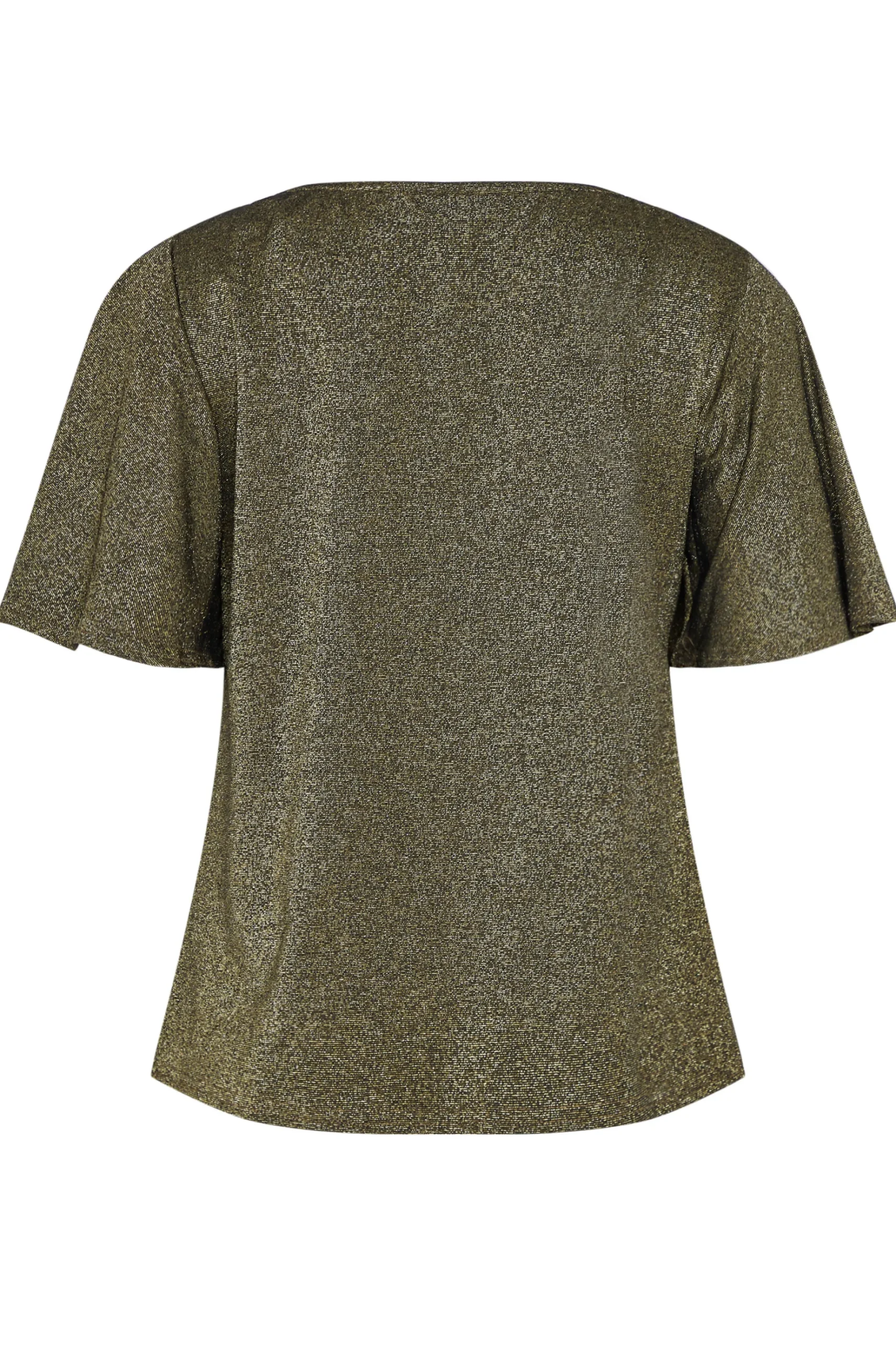 M&Co Womens M&Co Gold Angel Sleeve Wrap Top