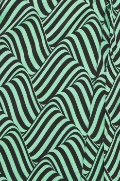 M&Co Womens M&Co Green Abstract Stripe Wrap Dress