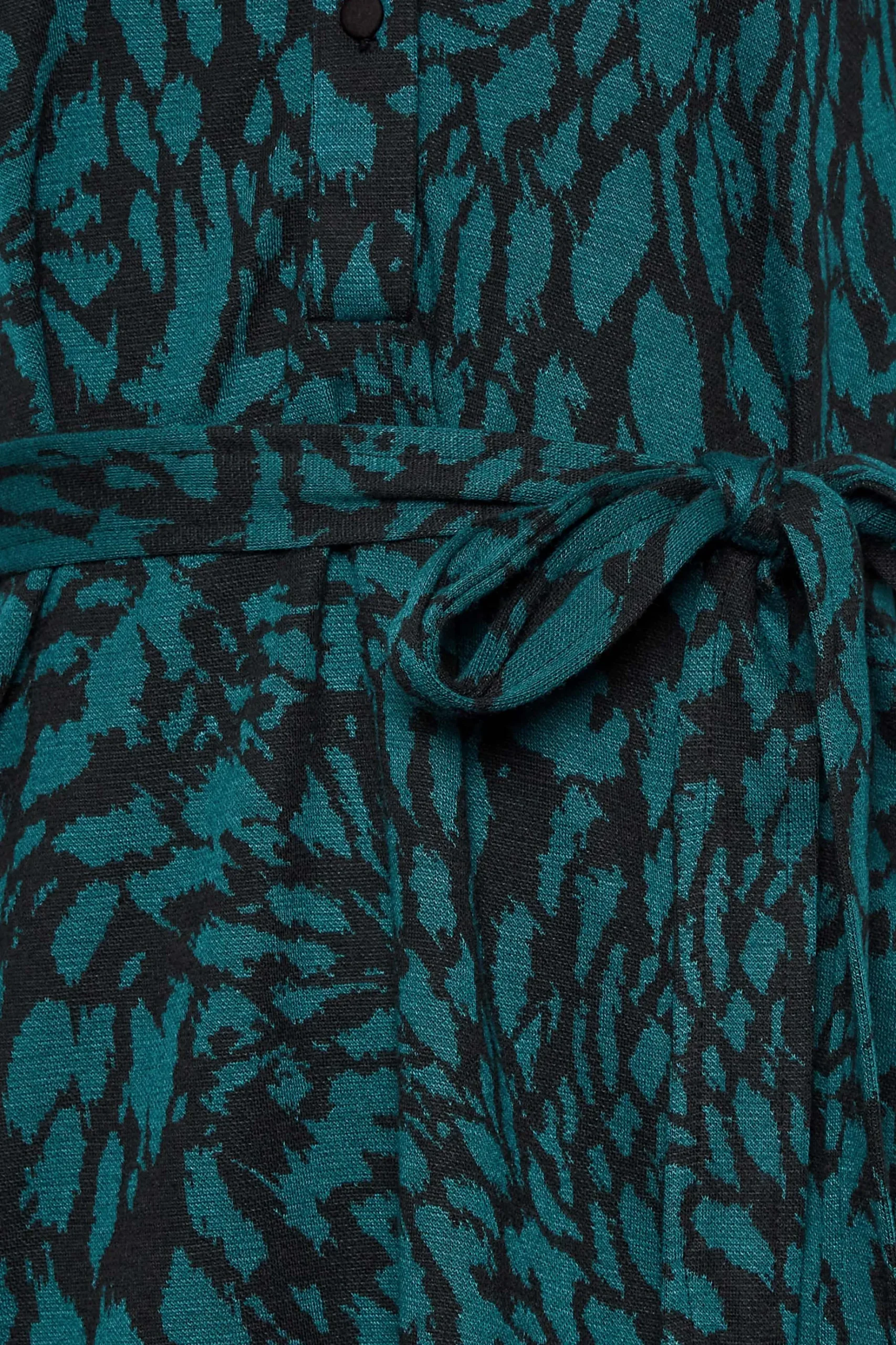 M&Co Womens M&Co Green Animal Print Tie Waist Tunic Dress