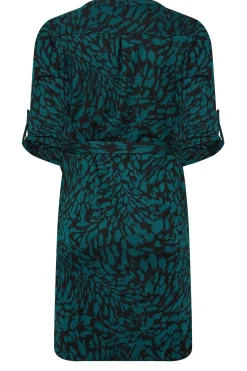 M&Co Womens M&Co Green Animal Print Tie Waist Tunic Dress