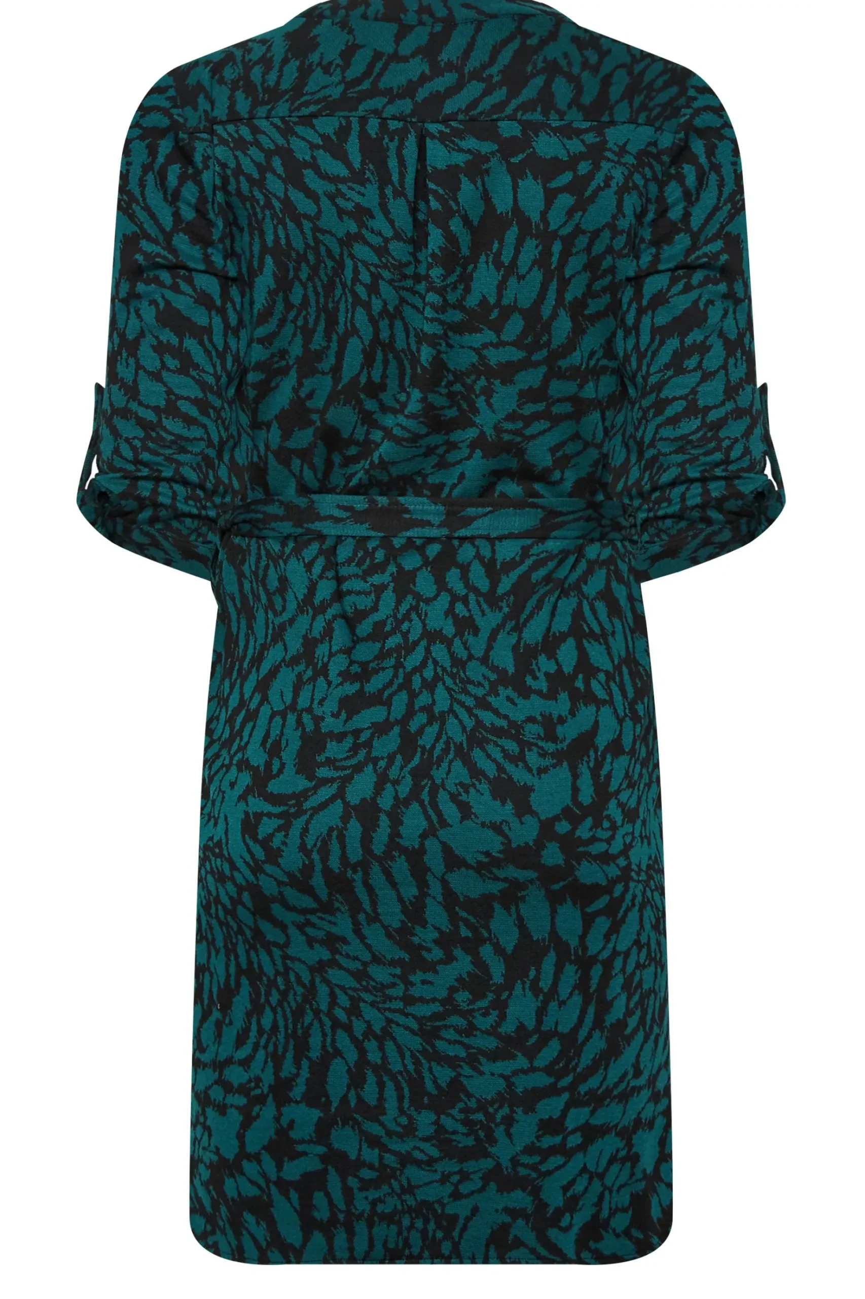 M&Co Womens M&Co Green Animal Print Tie Waist Tunic Dress