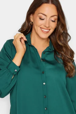M&Co Womens M&Co Green Button Through Shirt