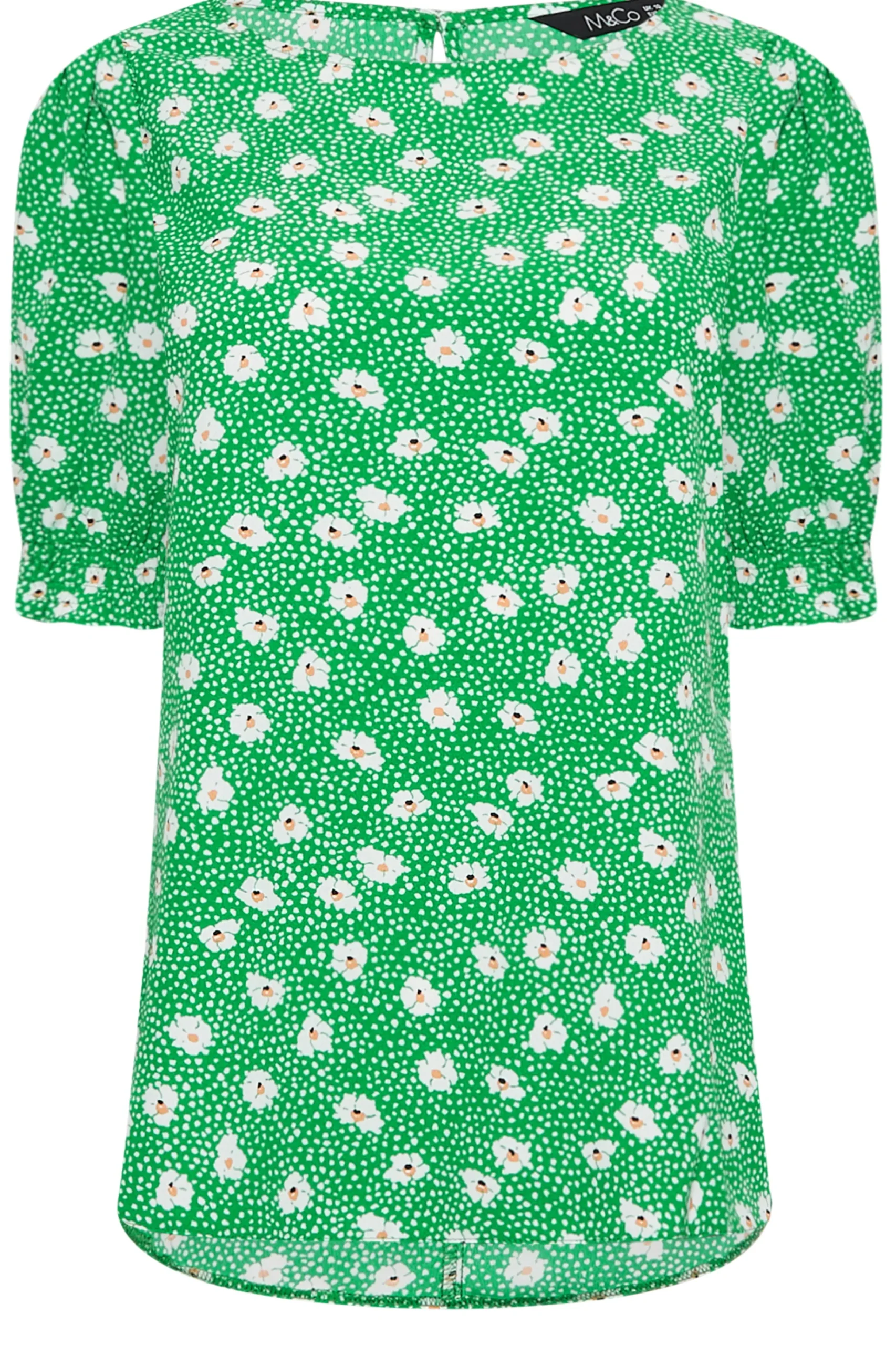 M&Co Womens M&Co Green Daisy Print Blouse
