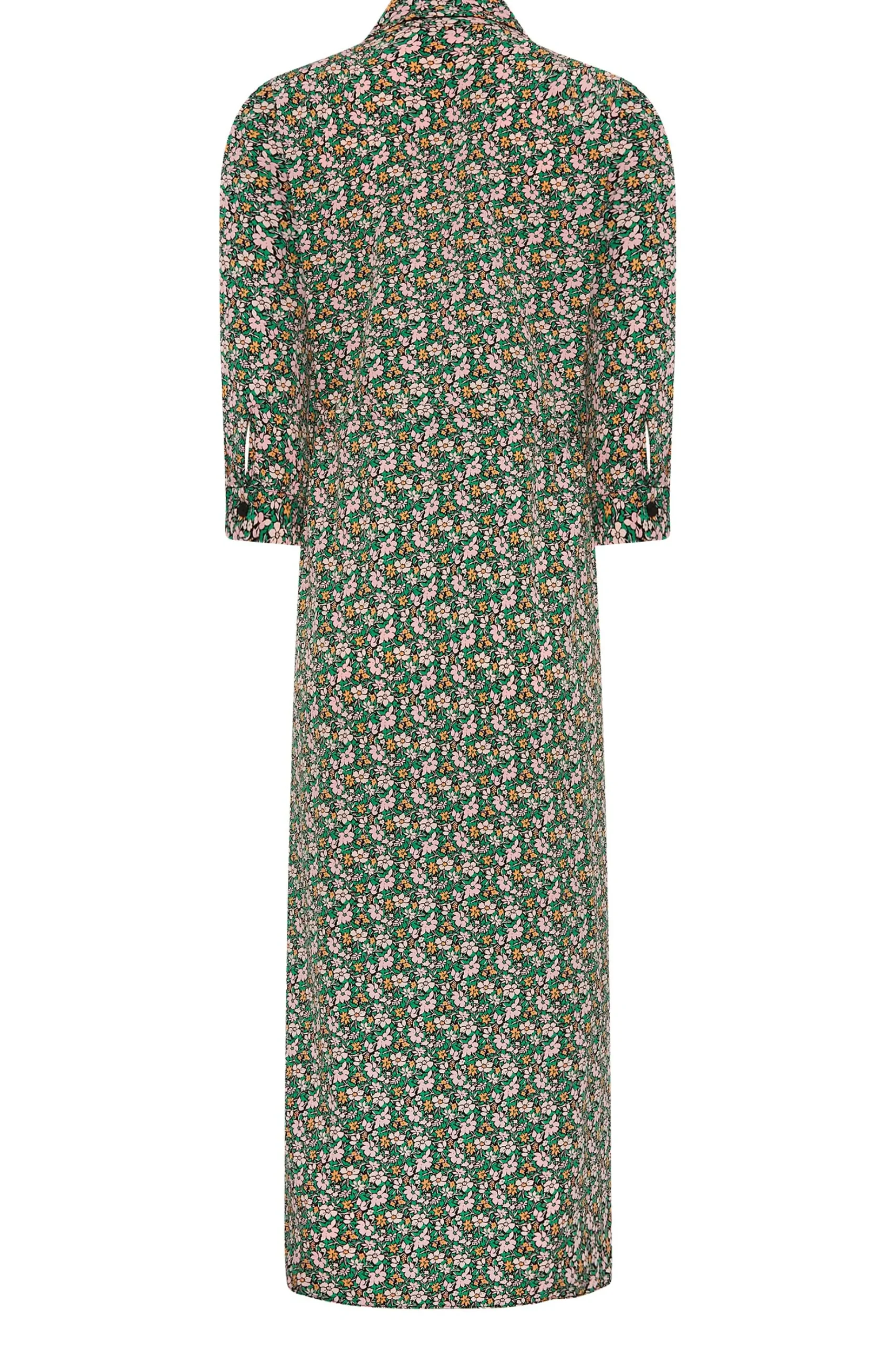 M&Co Womens M&Co Green Floral Print Midi Shirt Dress