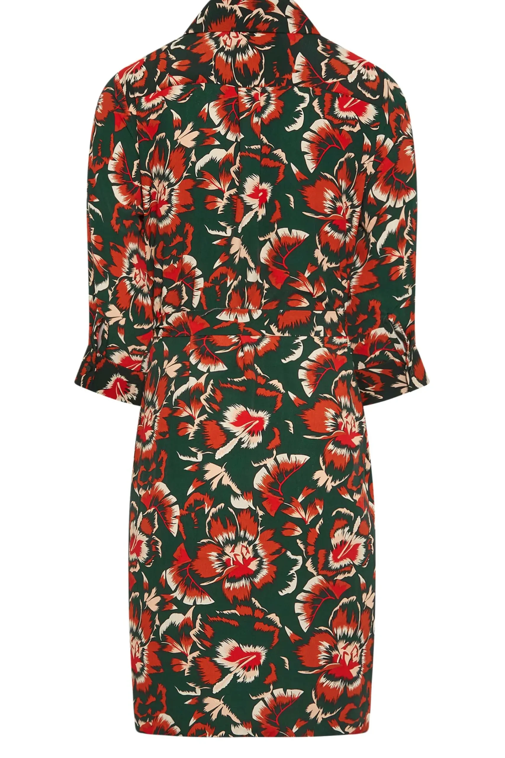 M&Co Womens M&Co Green Floral Print Tie Tunic Shirt Dress