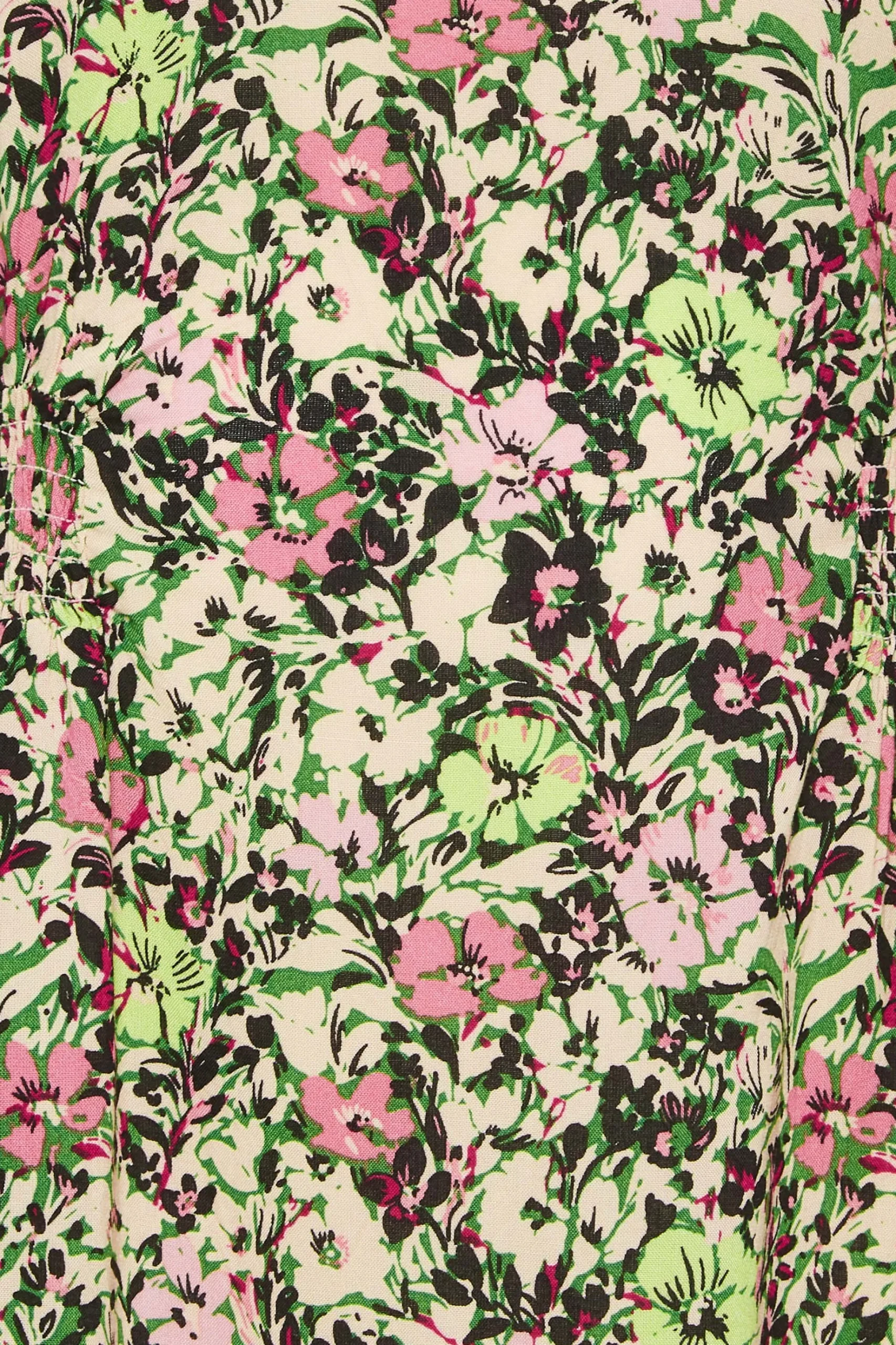 M&Co Womens M&Co Green Floral Print Midi Dress